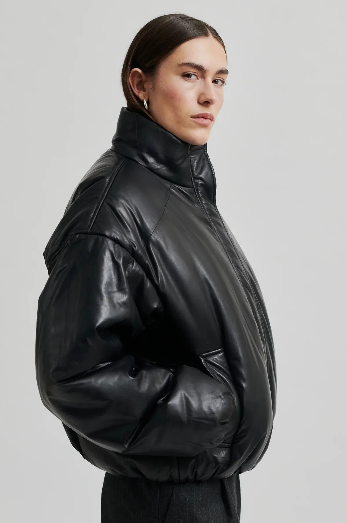 Second Female Harlow Leather Bomber Jacket
