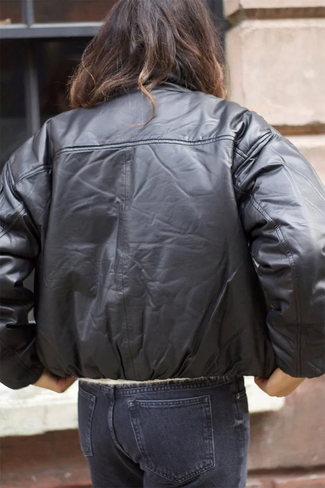 Second Female Harlow Leather Bomber Jacket