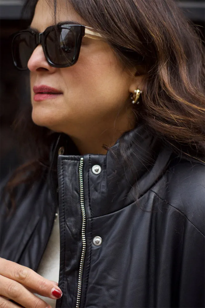 Second Female Harlow Leather Bomber Jacket