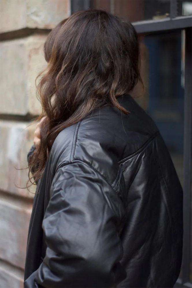 Second Female Harlow Leather Bomber Jacket