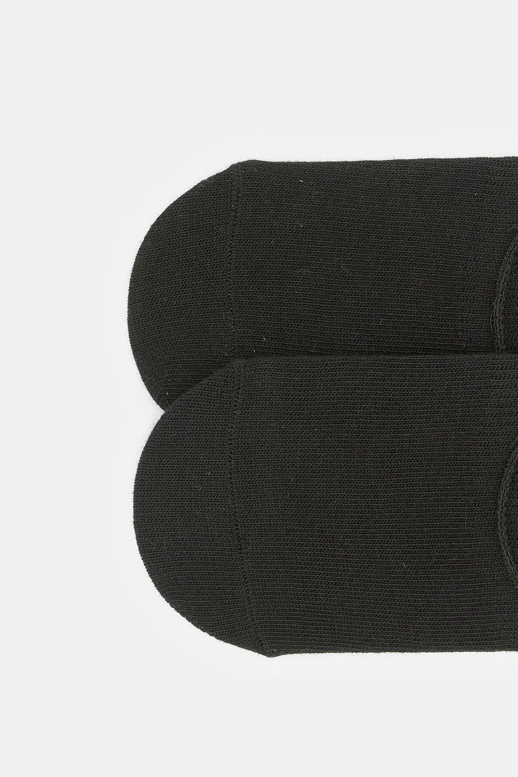 Senior Boys Black Invisible Socks Set (Pack Of 2)