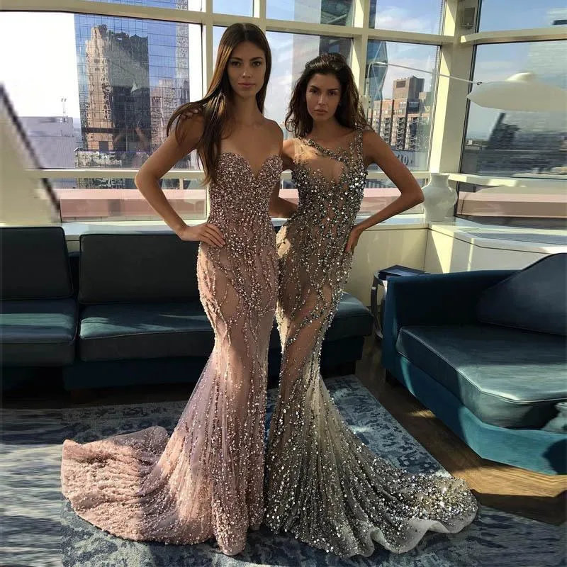 Sequined Mermaid Gown Party Prom Dress