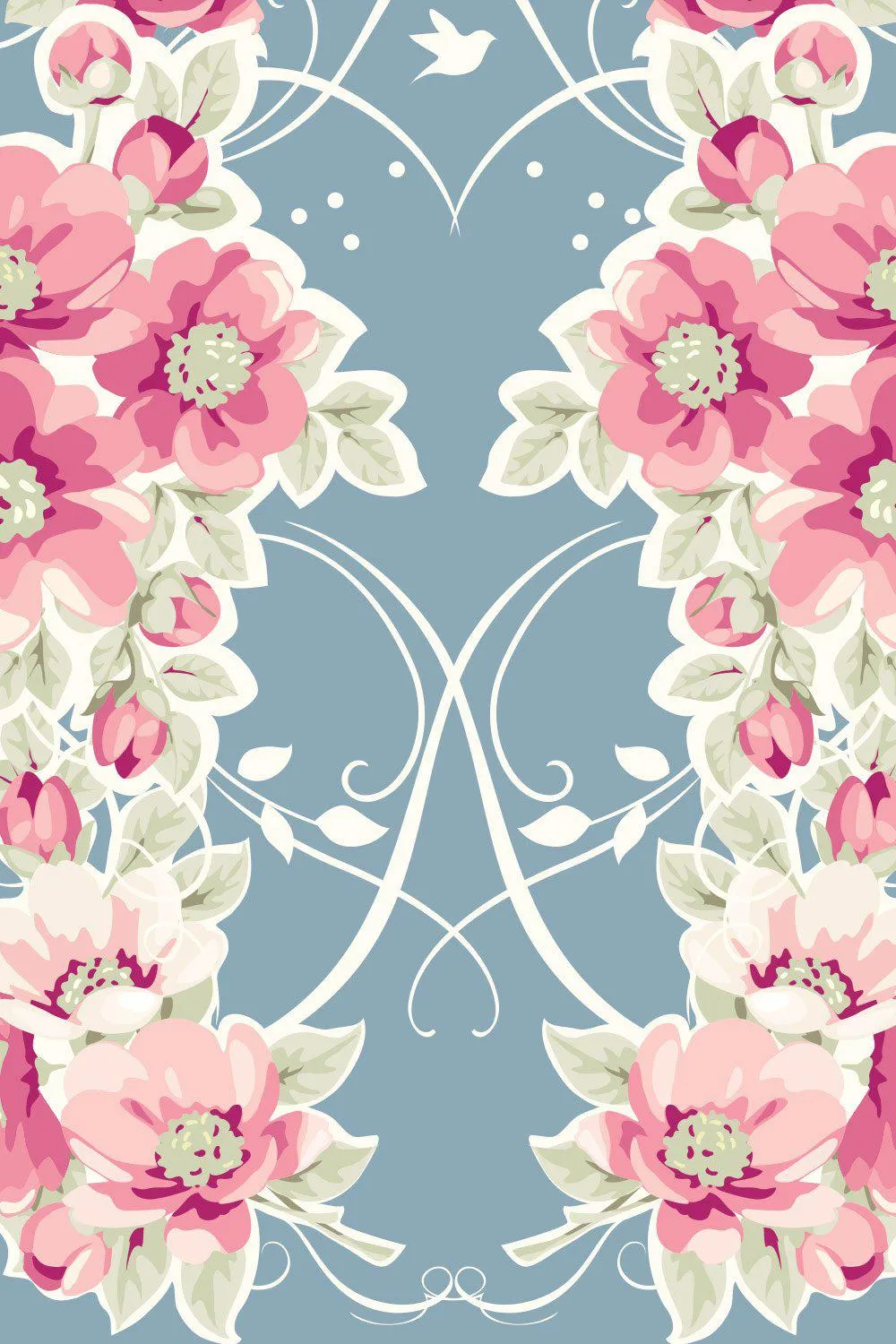 Serenity Zoe White Floral Print Designer T-Shirt - Girls