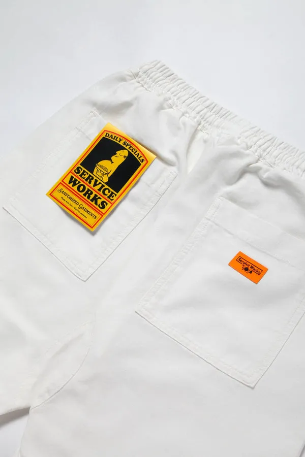 Service Works Chef Shorts - Off-White