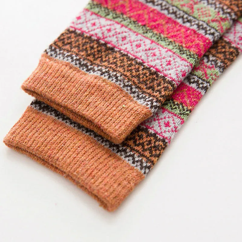 Set of 5 - Jolly and Bright Colorful Winter Socks