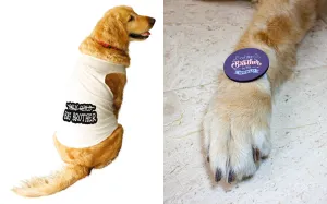 Set Of Dog Tee with Rakhi "Big Brother & The Best Brother In The World" Printed Vest & Fridge Magnet Rakhi Gift For Bro/Boys Dogs