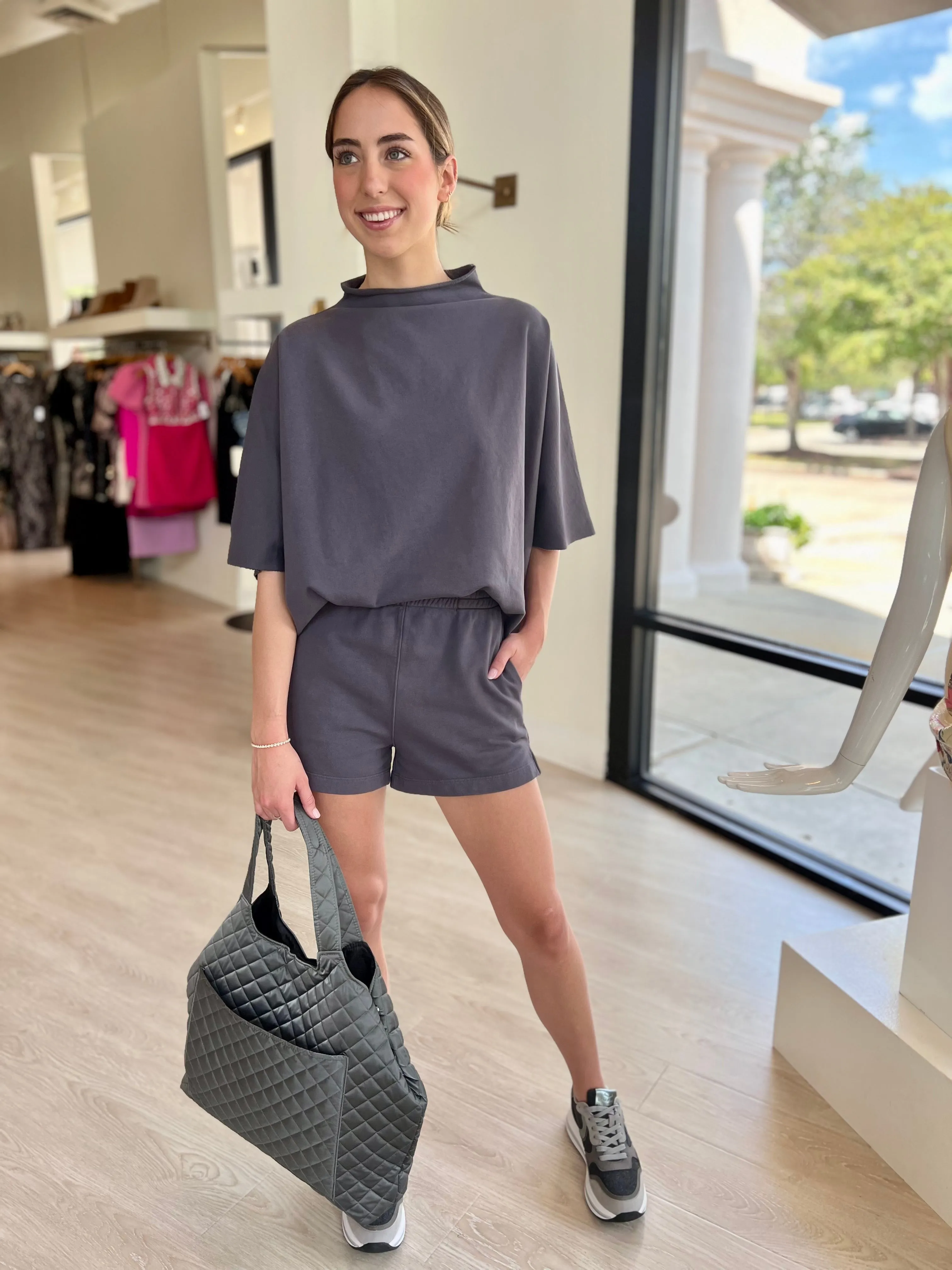 Set - Steel Cotton Short Set