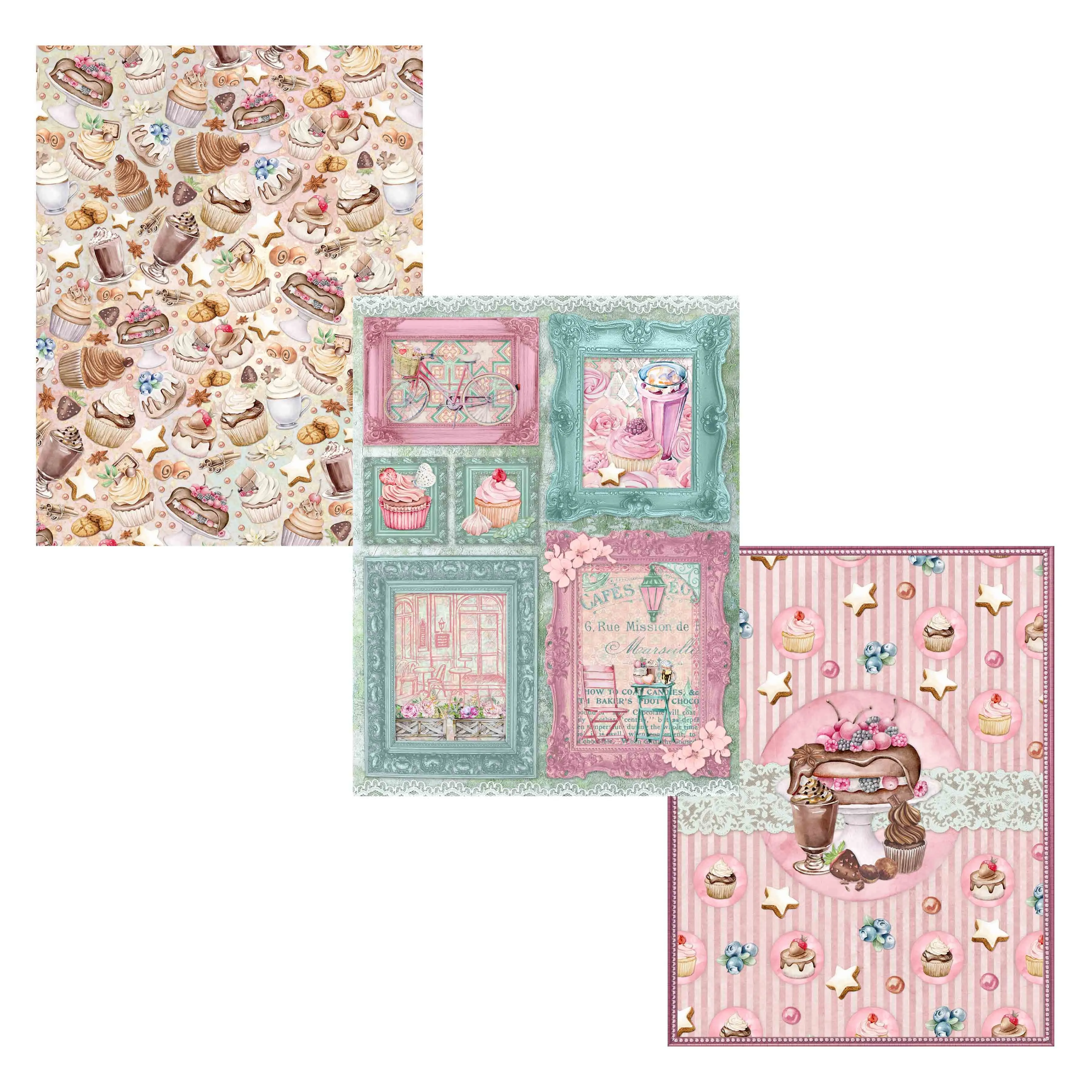 Shabby Vintage Cupcake Shop Paper Pack - 7661
