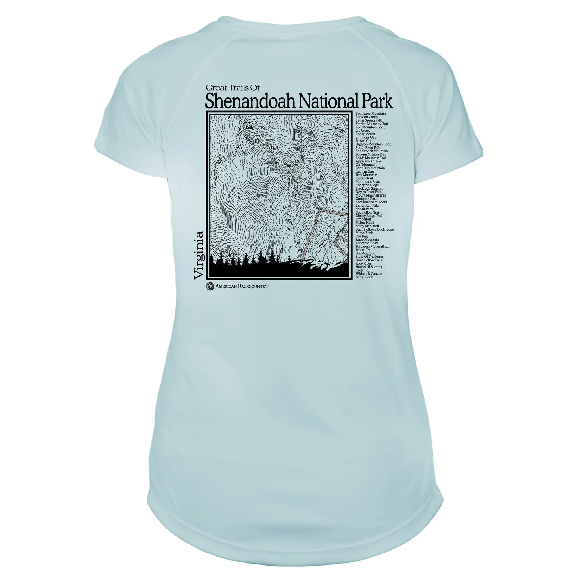Shenandoah National Park Great Trails Microfiber Women's T-Shirt