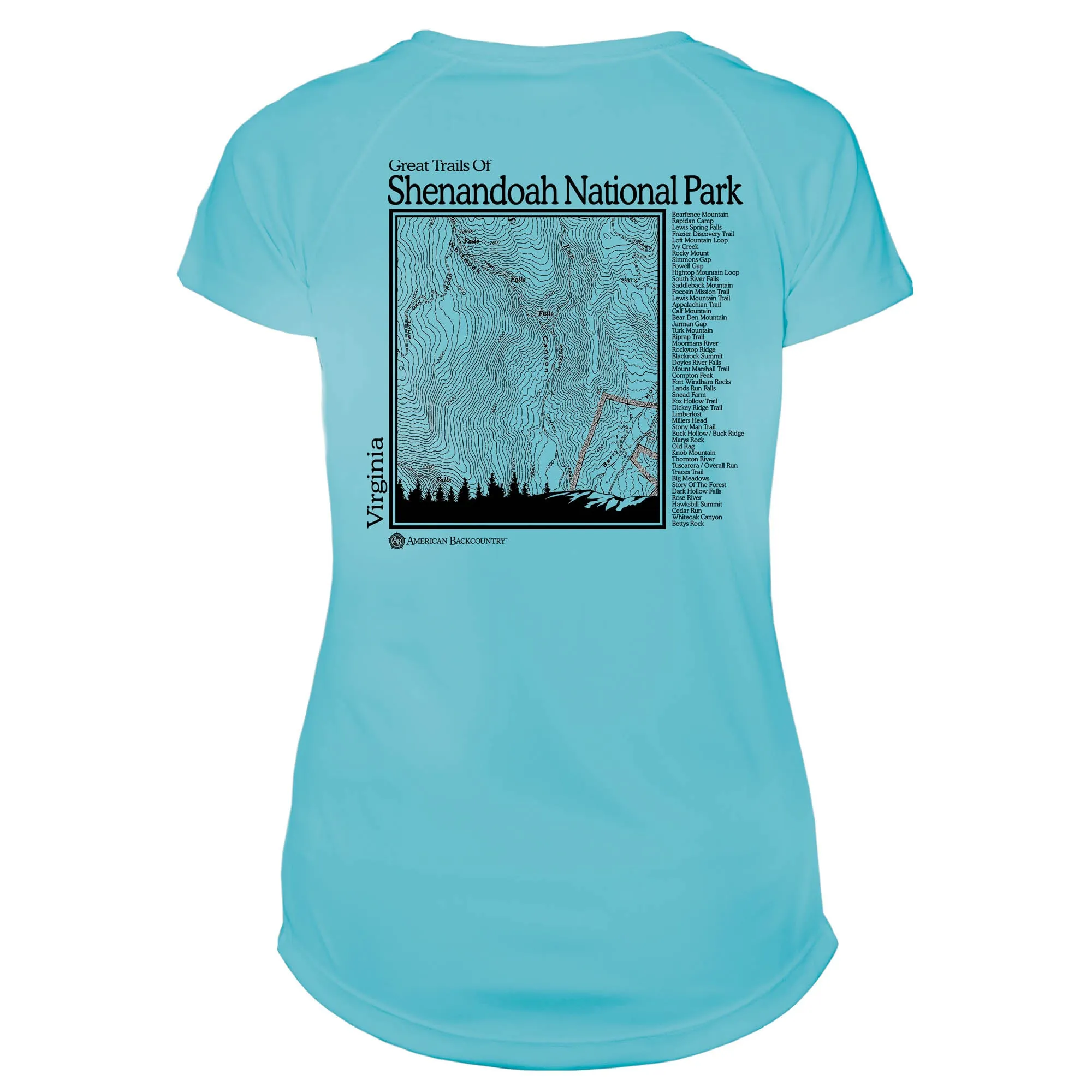 Shenandoah National Park Great Trails Microfiber Women's T-Shirt