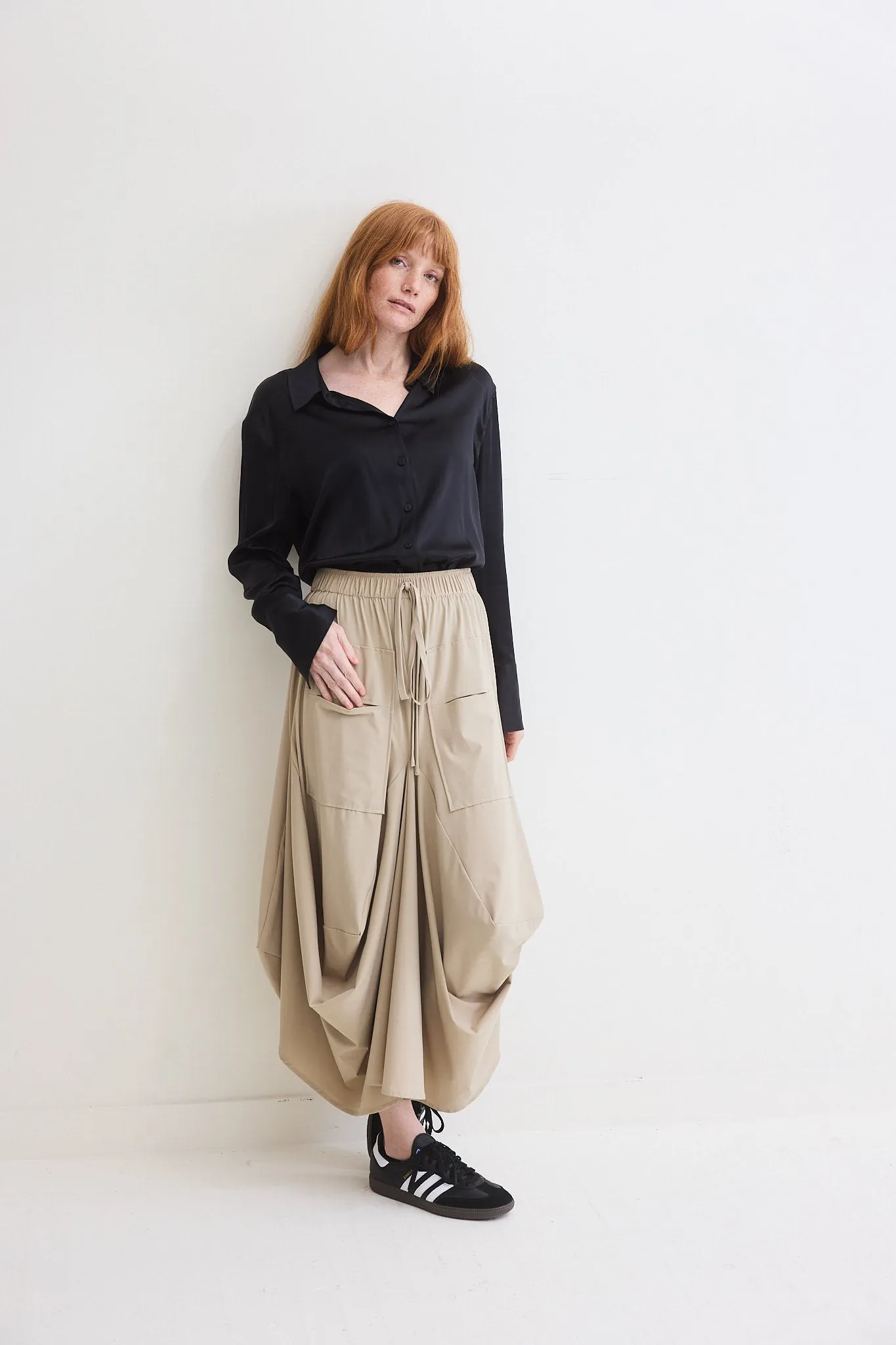 Shift Your Gaze Silk Button Down Blouse