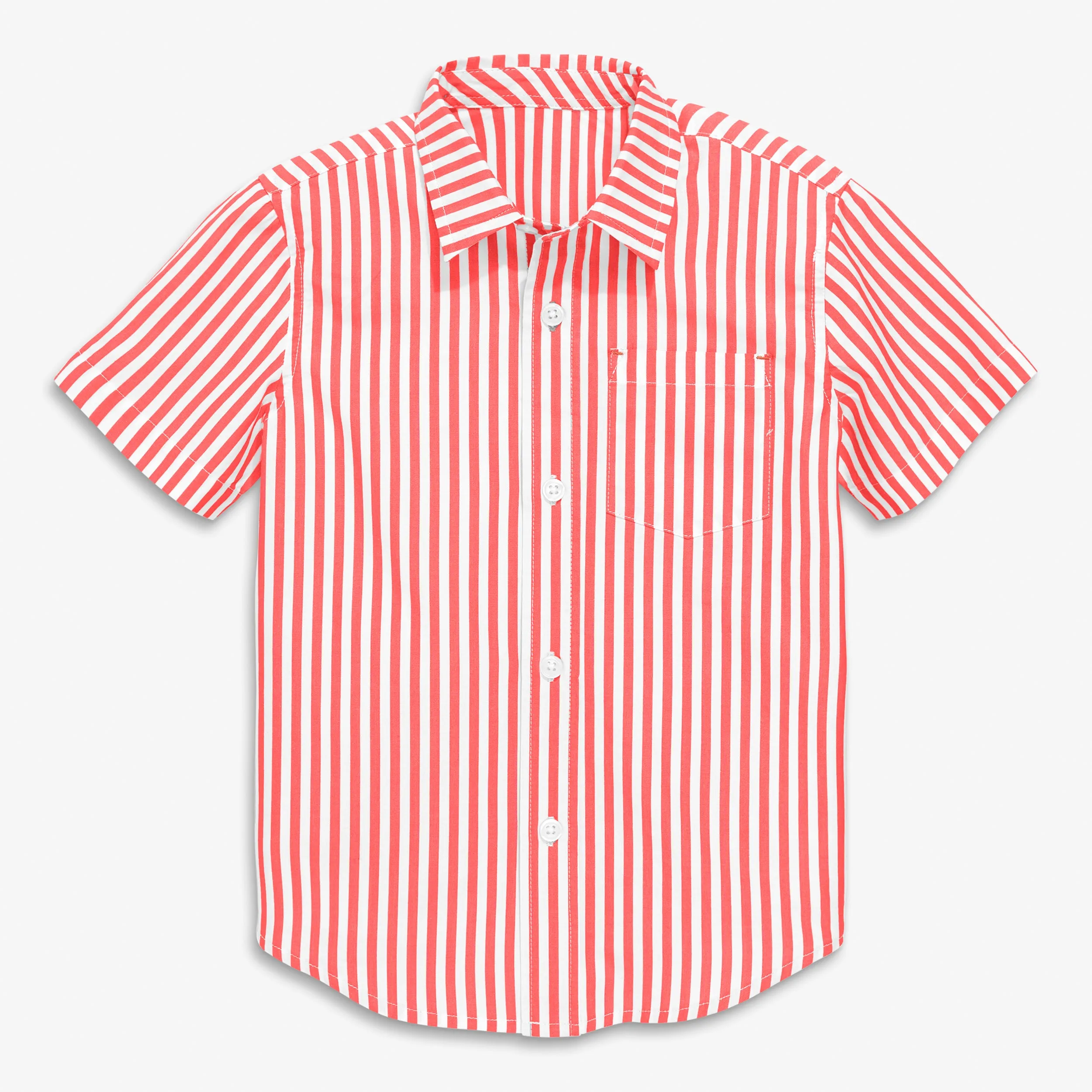 Short sleeve button down in stripe