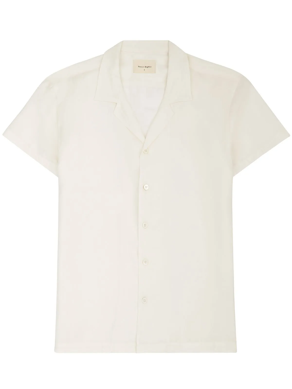 Short Sleeve Camp Collar Shirt - White