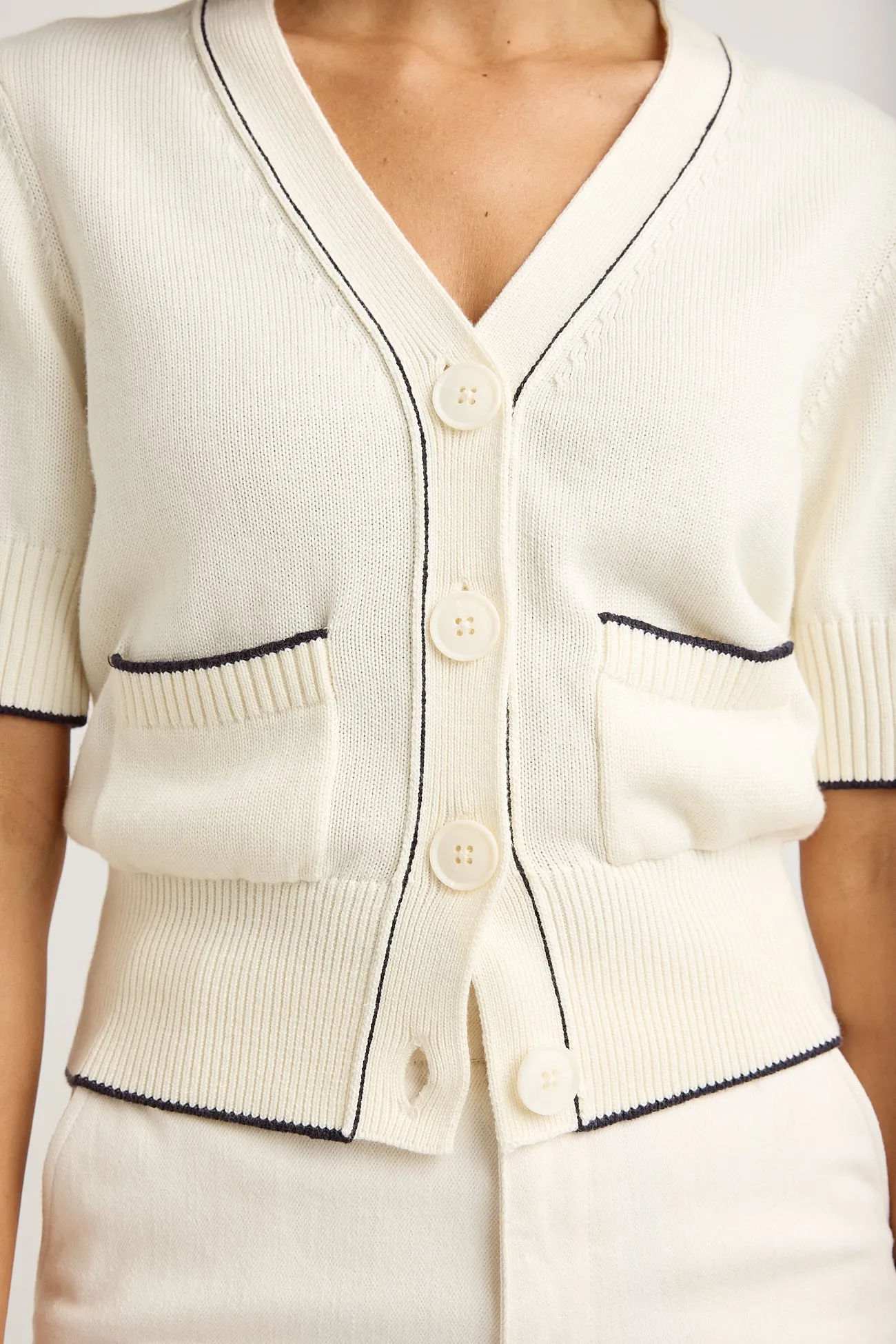 SHORT SLEEVE CARDIGAN