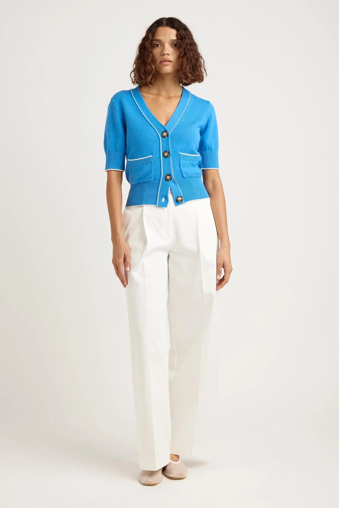 SHORT SLEEVE CARDIGAN