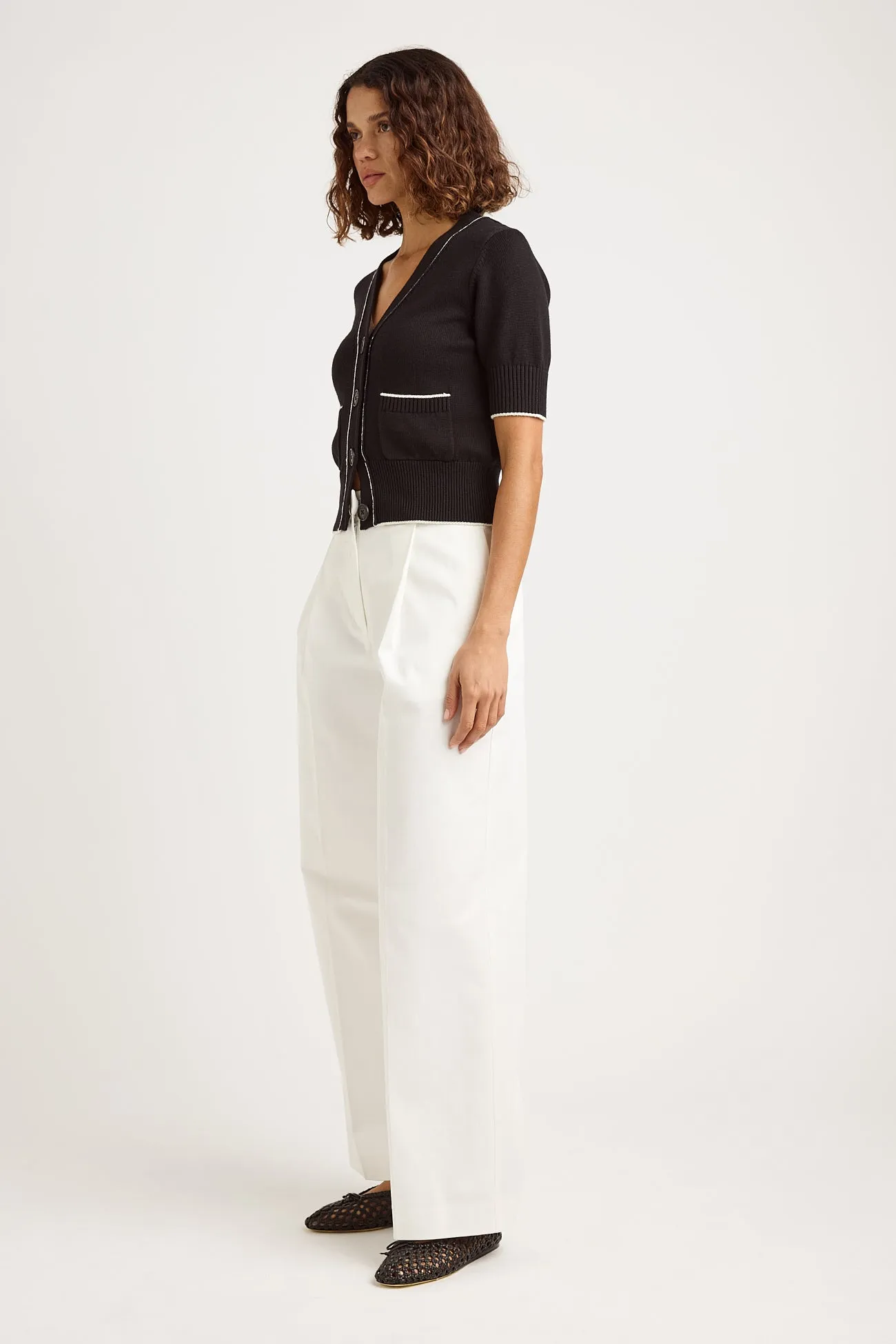 SHORT SLEEVE CARDIGAN