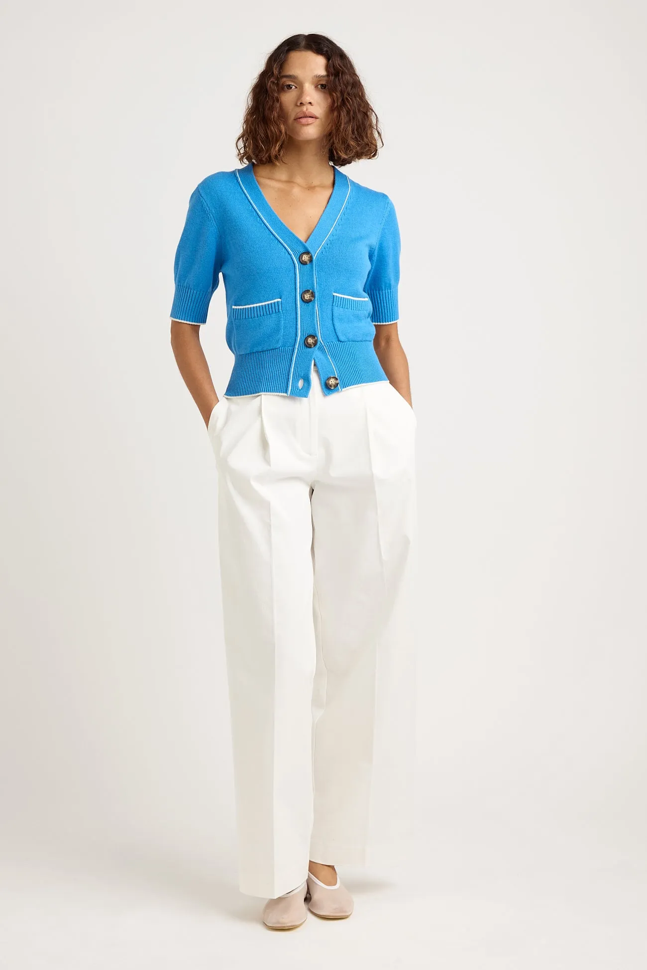 SHORT SLEEVE CARDIGAN