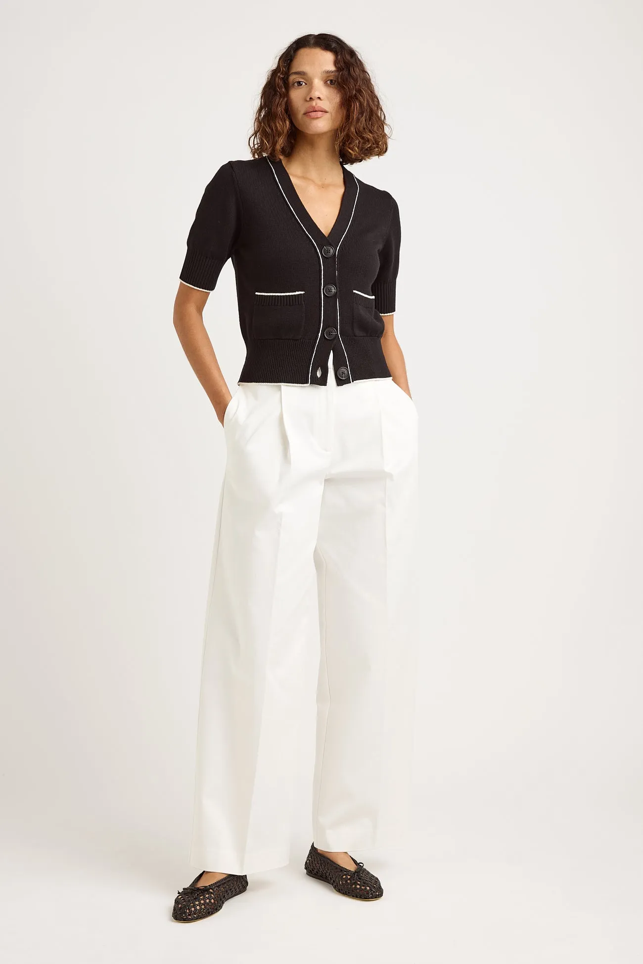 SHORT SLEEVE CARDIGAN