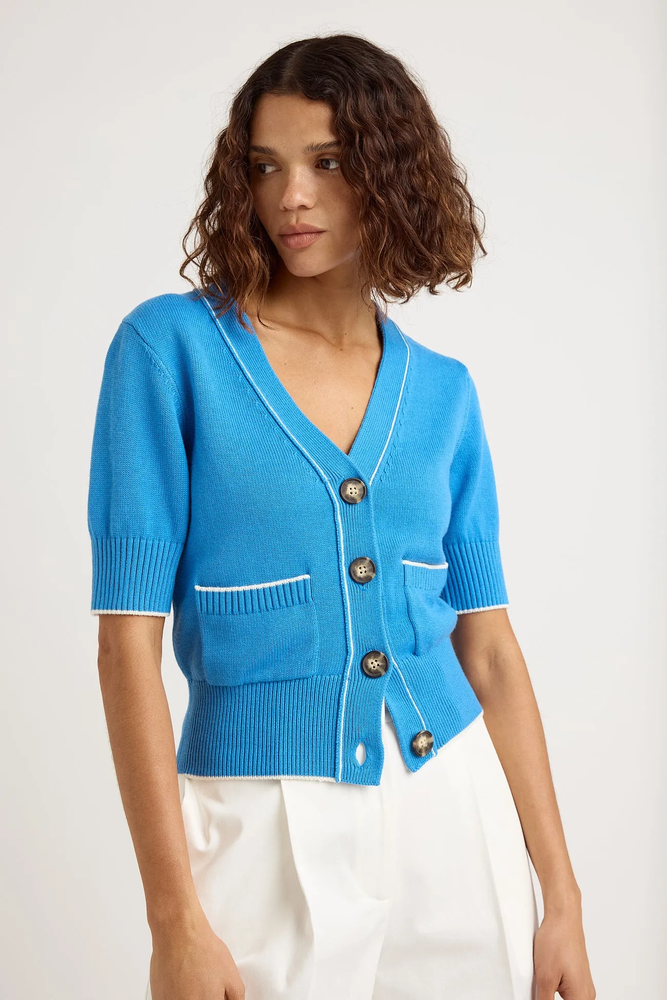 SHORT SLEEVE CARDIGAN