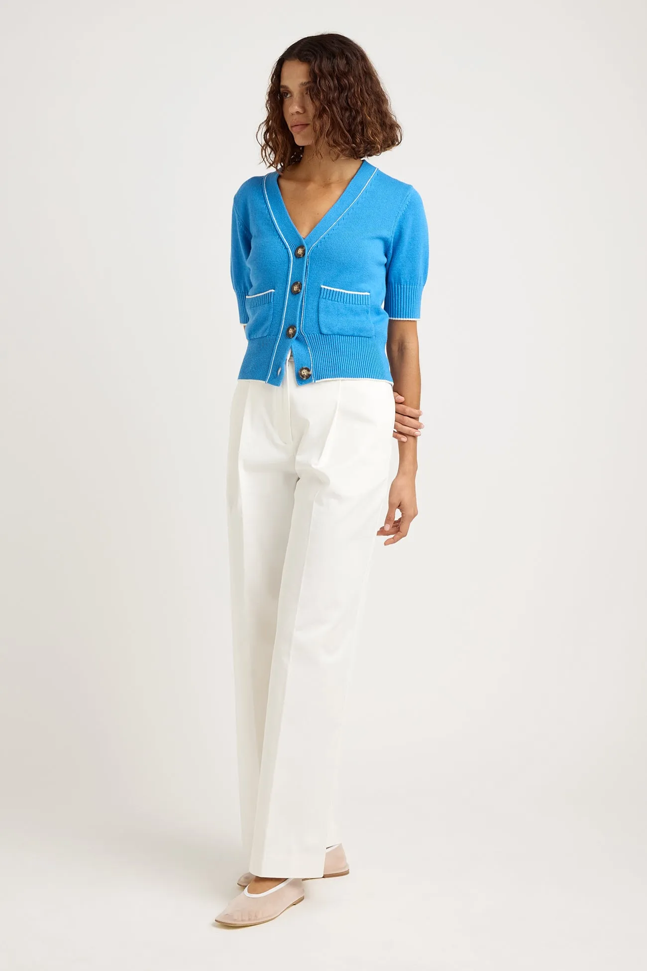 SHORT SLEEVE CARDIGAN