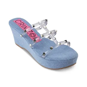 SICILY- DENIM WEDGES