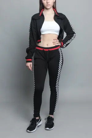 Side Checkered Tracksuit