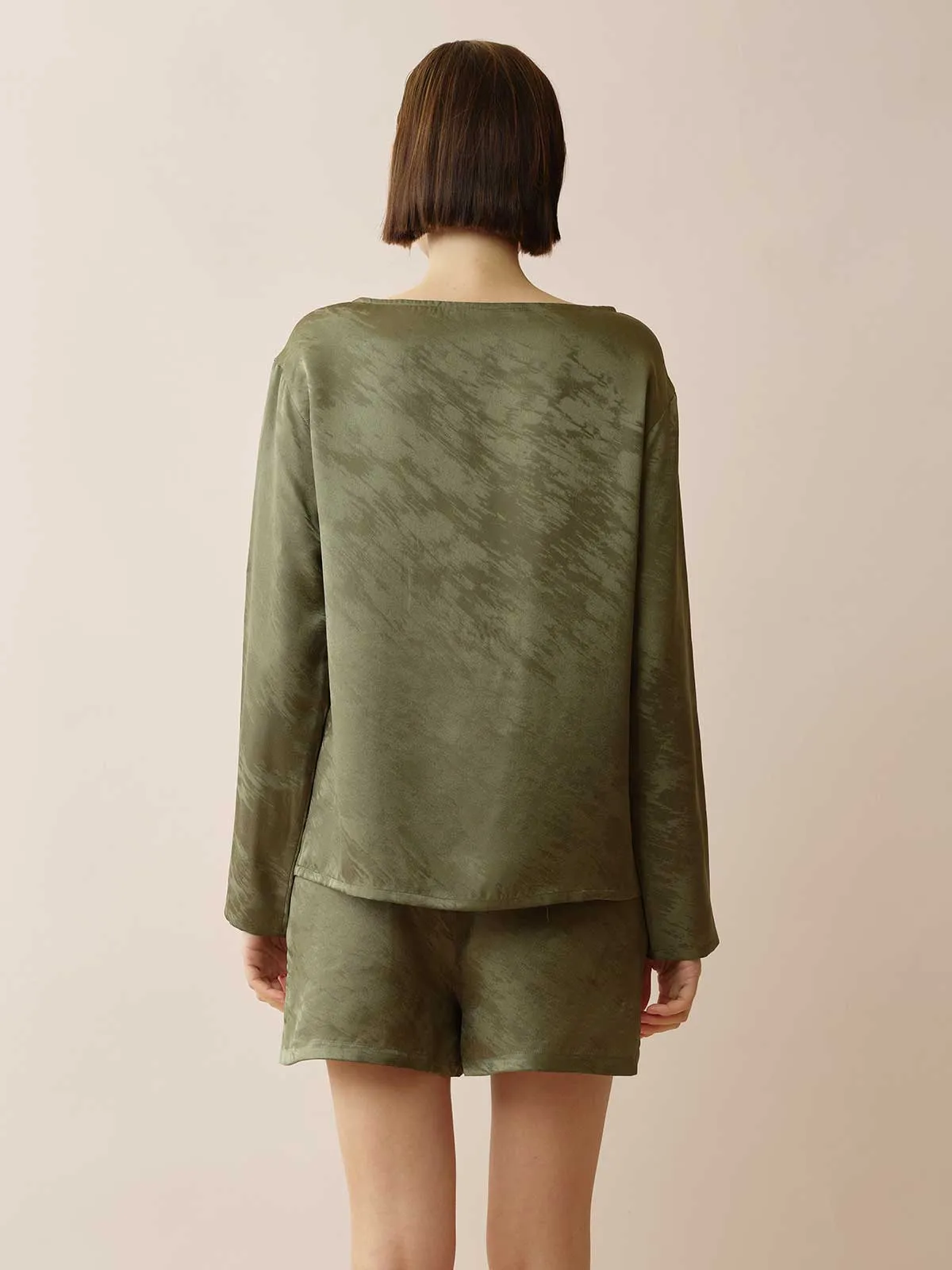 SILKINC Silk Jacquard Top