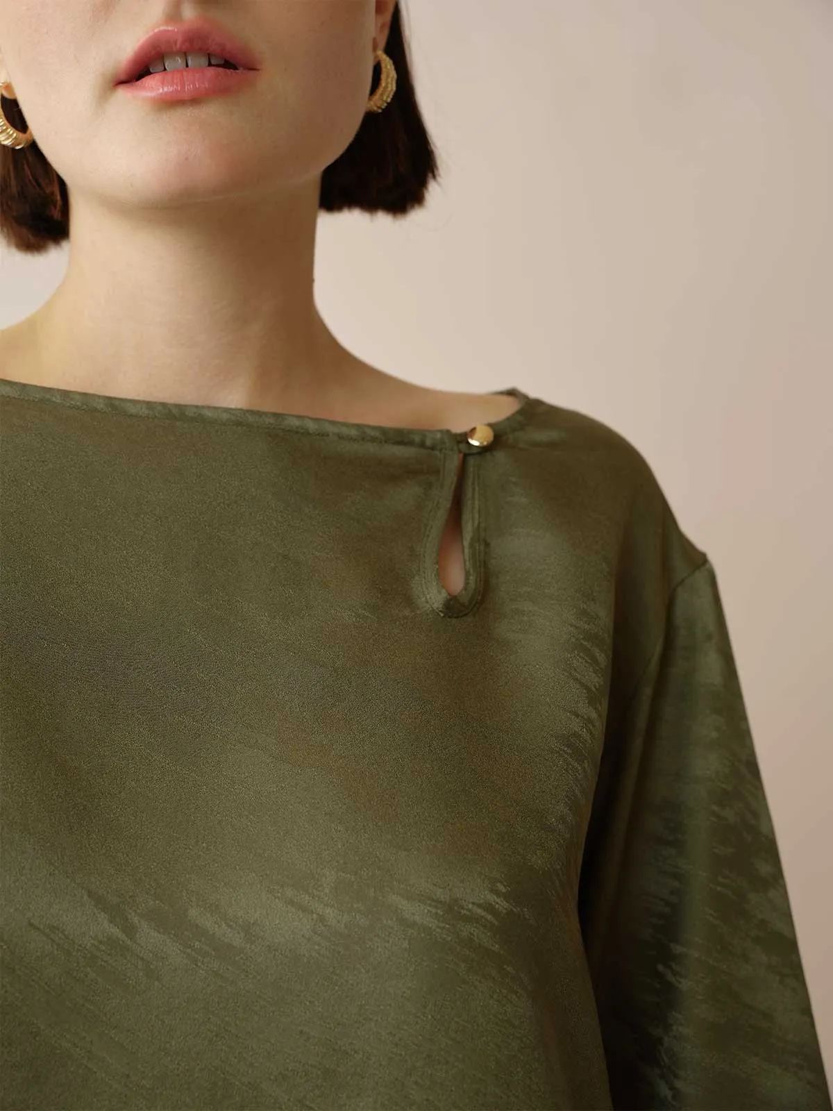 SILKINC Silk Jacquard Top