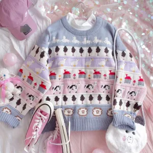 Simple Days  Sweater Top Kawaii Academia Y2K Cottagecore Coquette Fairycore Dollette Princesscore