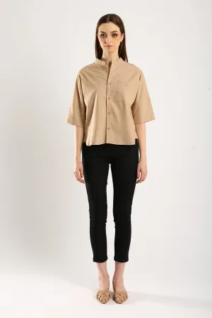 Simple Spirit Stretchable Cotton Pants in Black