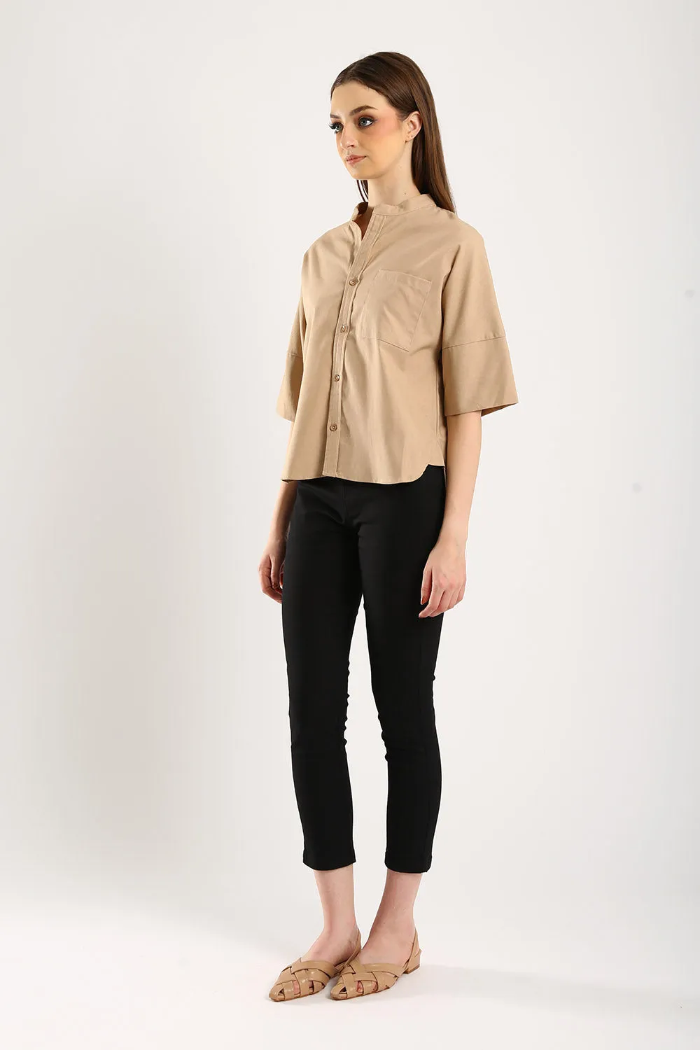 Simple Spirit Stretchable Cotton Pants in Black