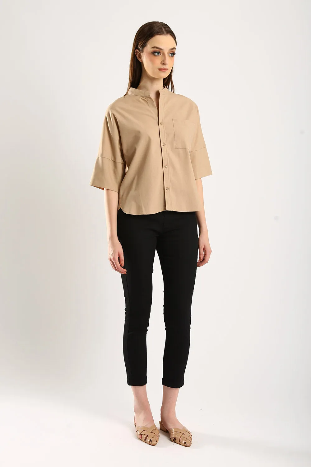 Simple Spirit Stretchable Cotton Pants in Black