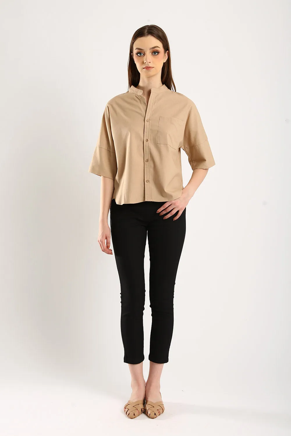 Simple Spirit Stretchable Cotton Pants in Black