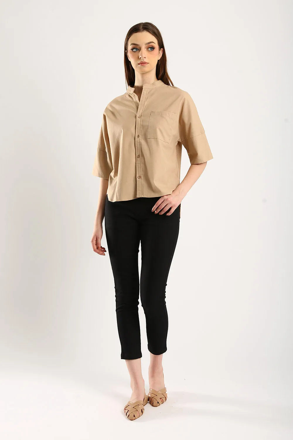 Simple Spirit Stretchable Cotton Pants in Black