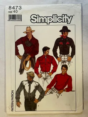 Simplicity 8473 PARTIALLY CUT Men's Wear Size 40