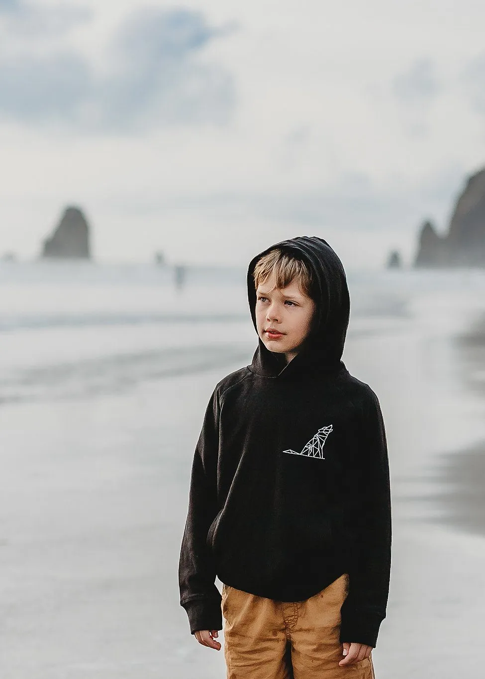 Simplistic Wolf Kids Hoodie