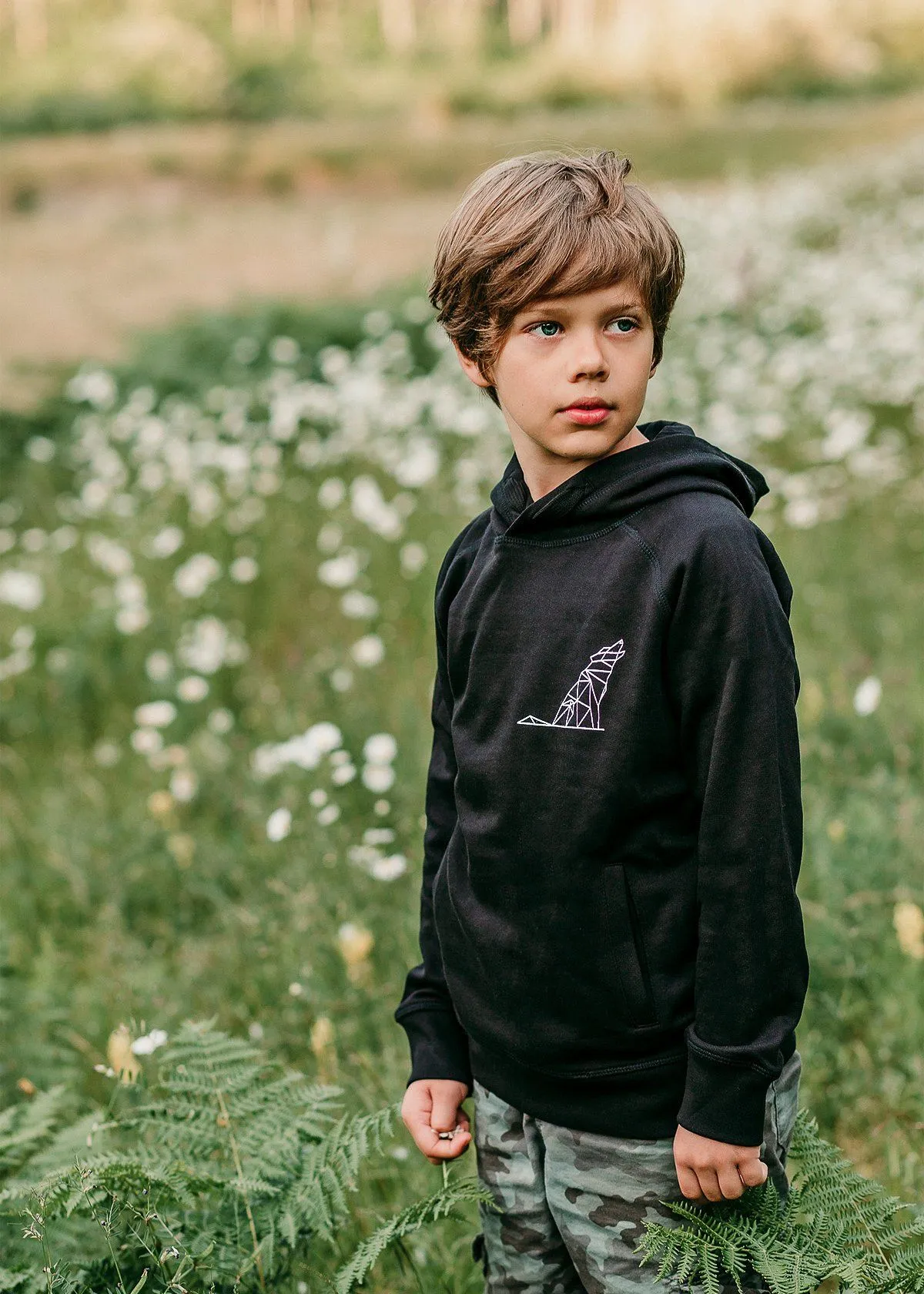 Simplistic Wolf Kids Hoodie