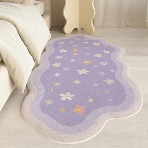 SINOTAO  -  Bedroom Green Moss Carpet Bedside New Special Shaped Purple Thickened Carpets Irregular Soft Plush Non Slip High End Rug