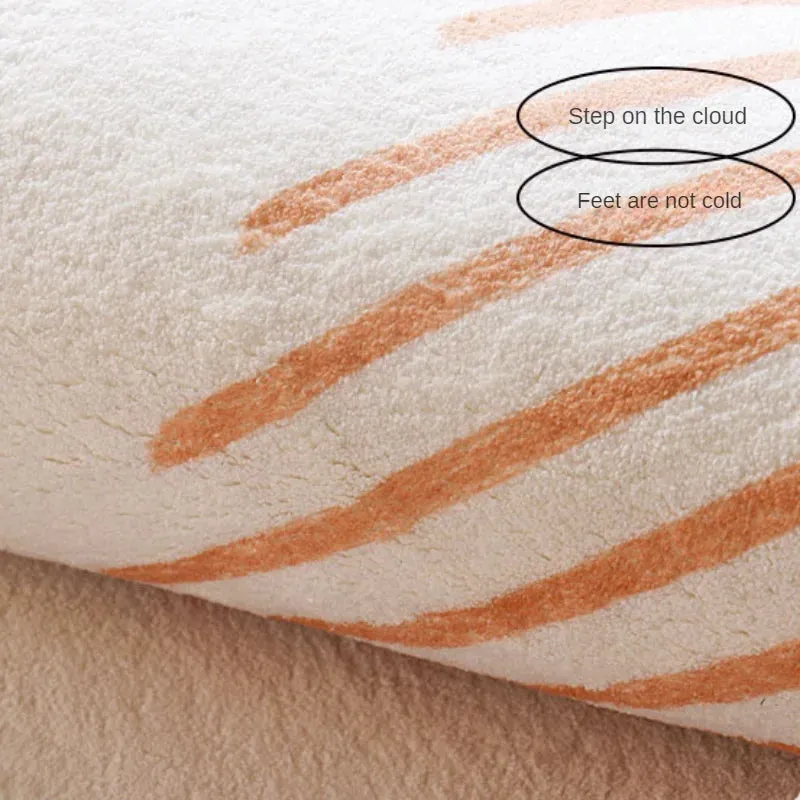 SINOTAO  -   Style Carpets for Living Room Minimalist Bedroom Decor Plush Rug Round Bedside Floor Mat Fluffy Soft Thickened Carpet