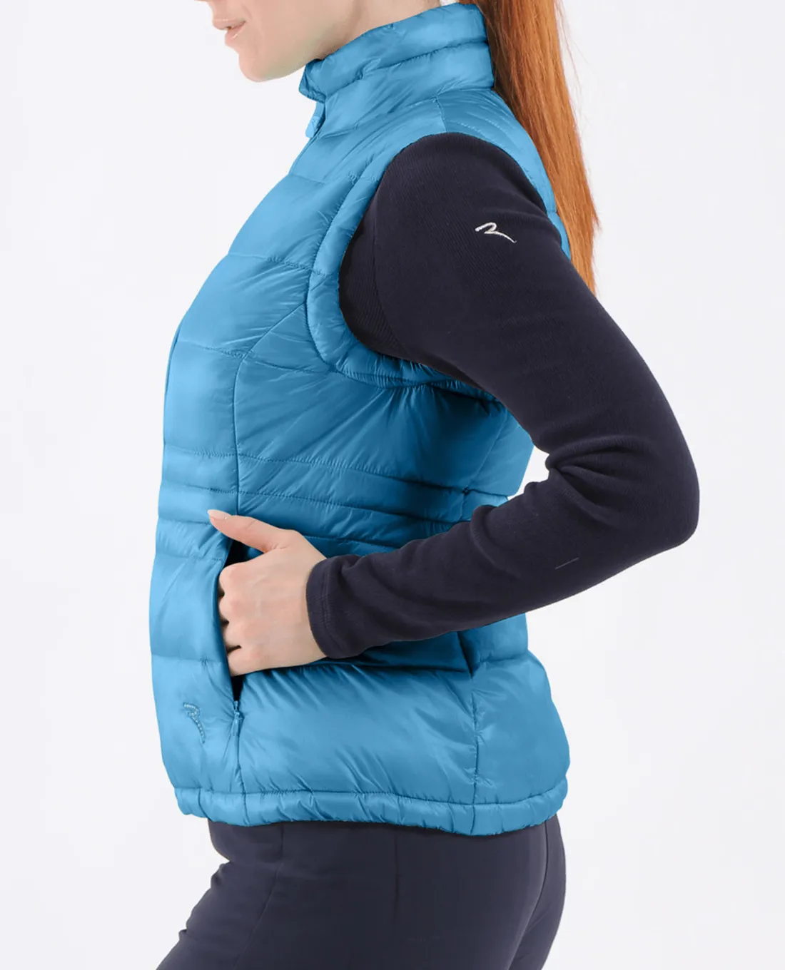 SIZE 10 - CHERVO Edvina Faux Down Vest Teal