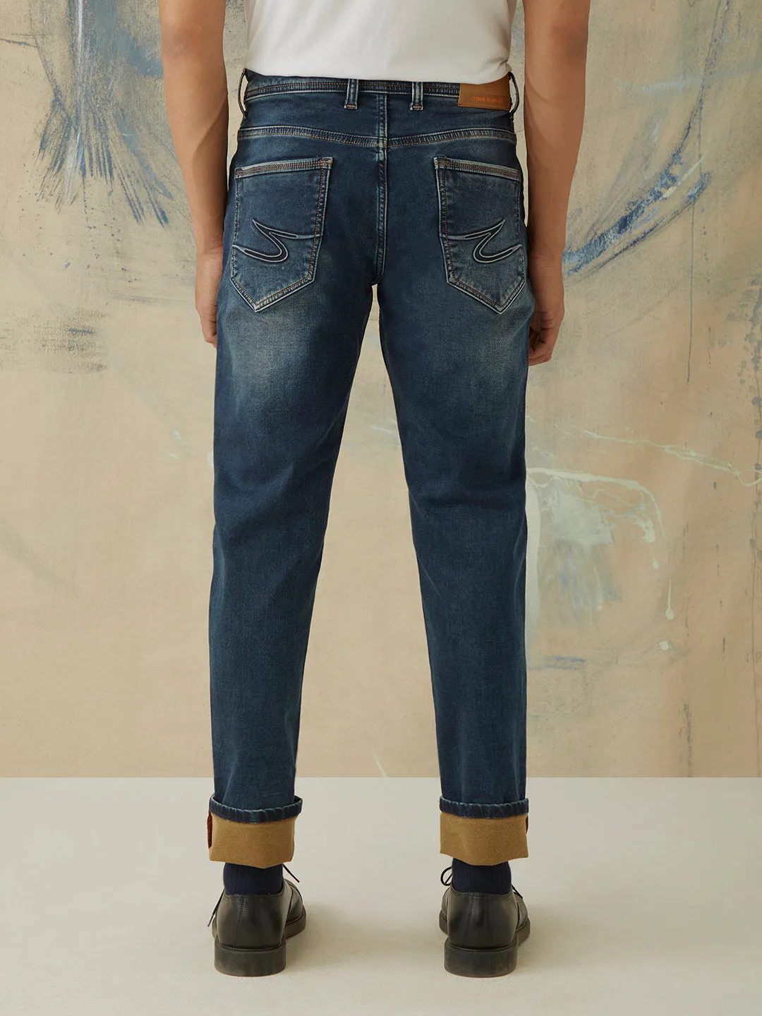 Skinny Fit Navy Plain Jeans