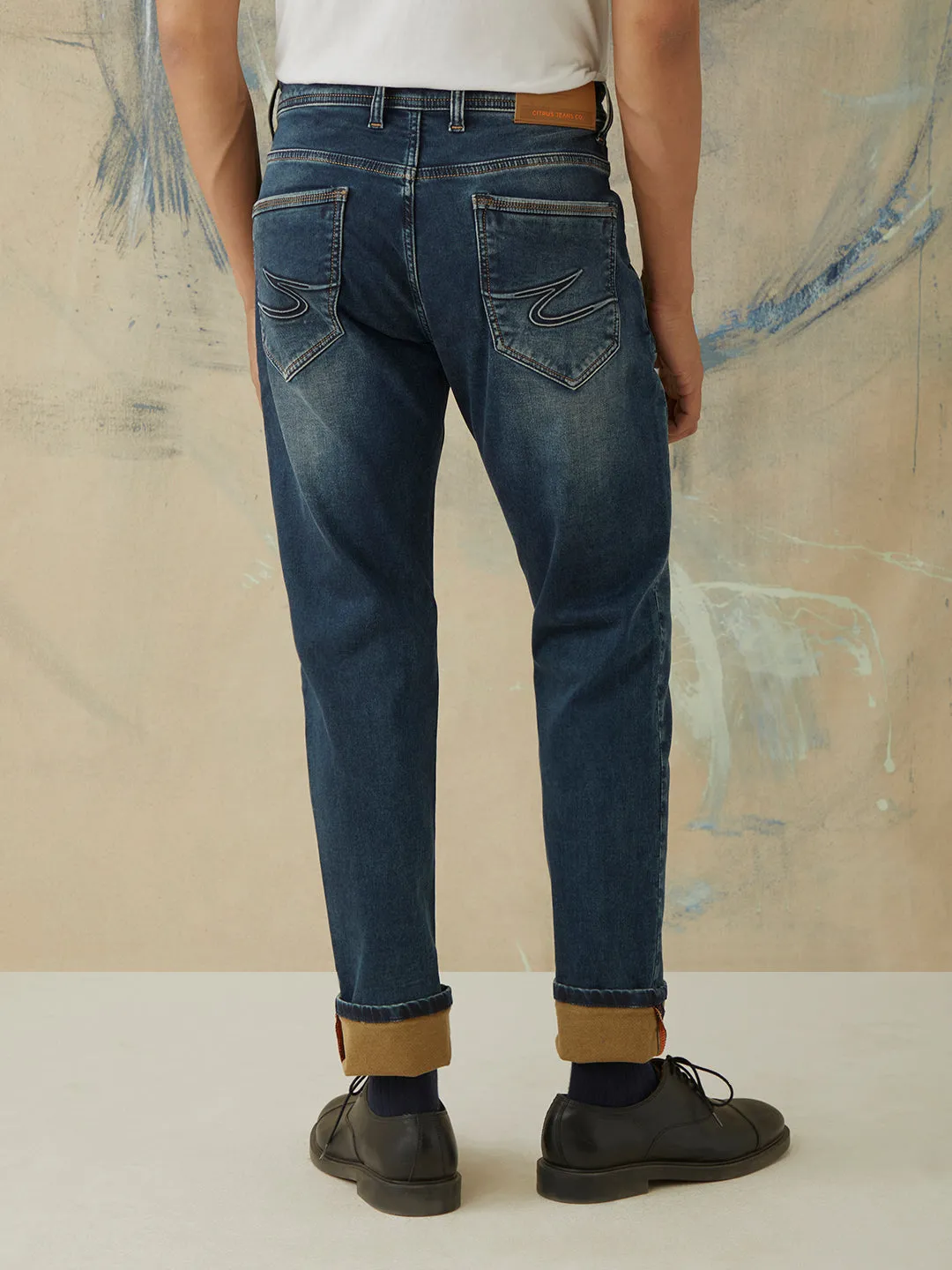 Skinny Fit Navy Plain Jeans