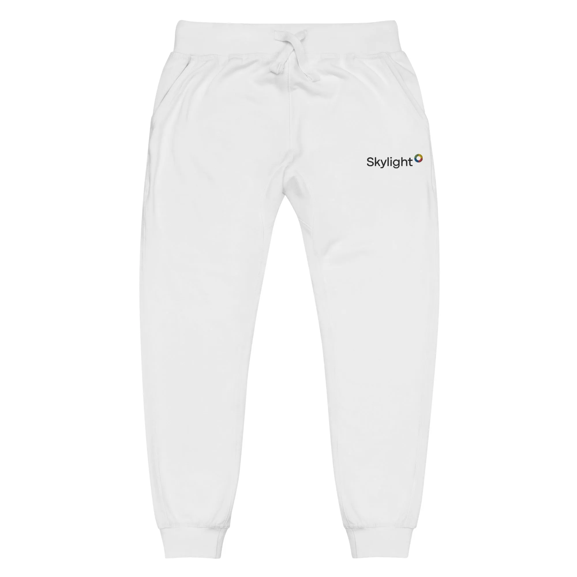 Skylight unisex fleece sweatpants - Black embroidery