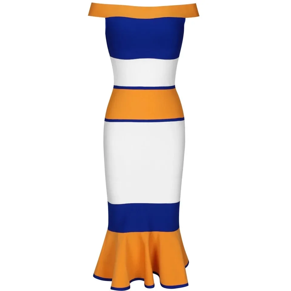 Slash Off Shoulder Bandage Dress