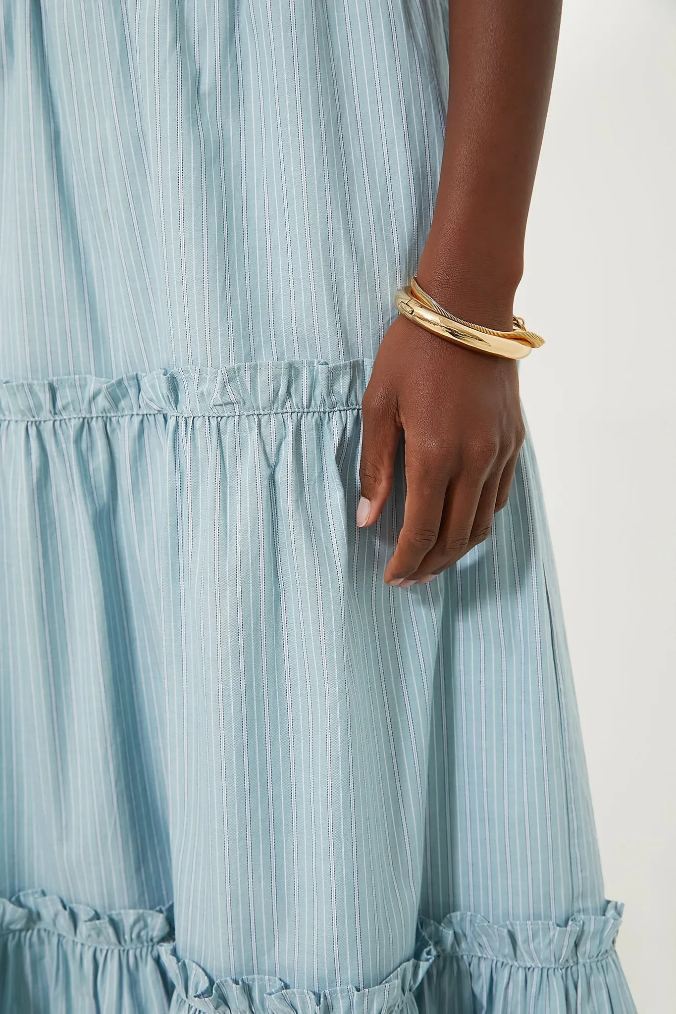 Slate Blue Stripe Prado Skirt