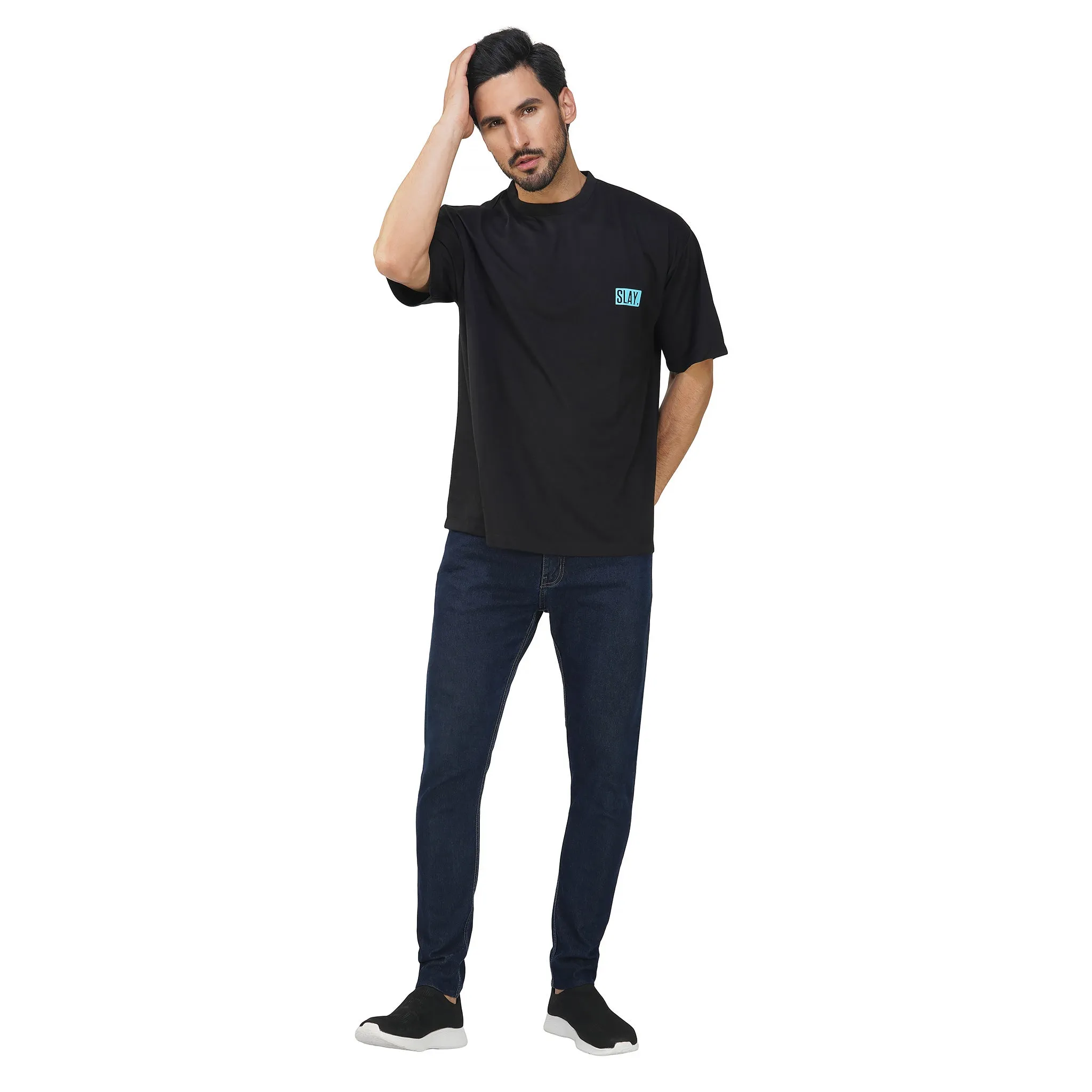 SLAY. Men's Graffiti King Oversized Drop shoulder T shirt