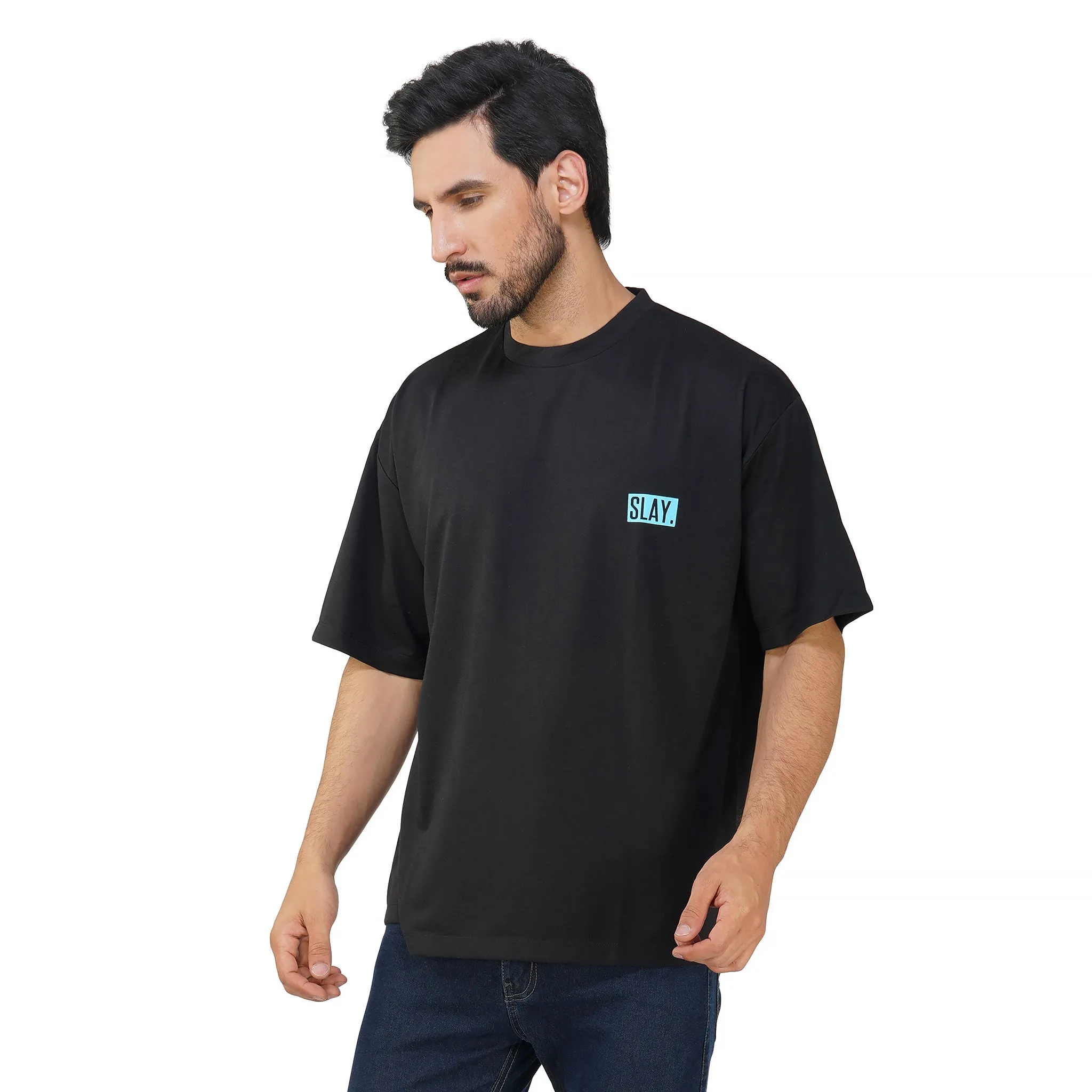 SLAY. Men's Graffiti King Oversized Drop shoulder T shirt