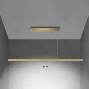 Sleek Metallic LED Pendant Chandelier for Conference Rooms
