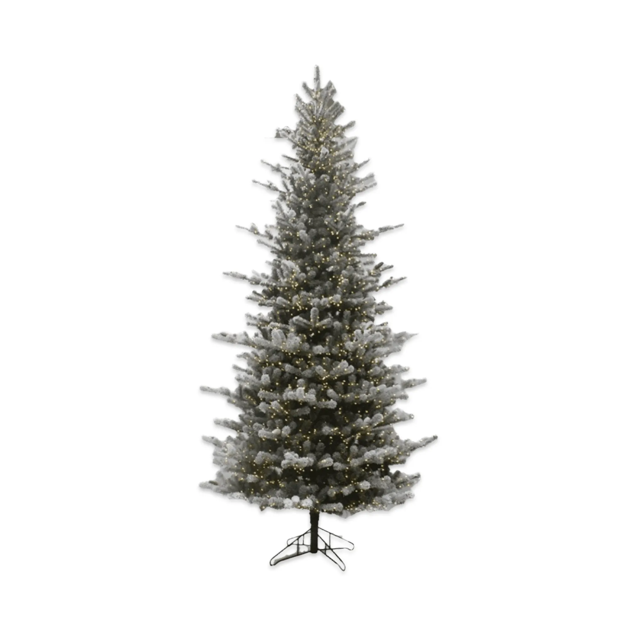Slender Snowy Rocky Mountain Spruce With Cones LED Christmas Tree