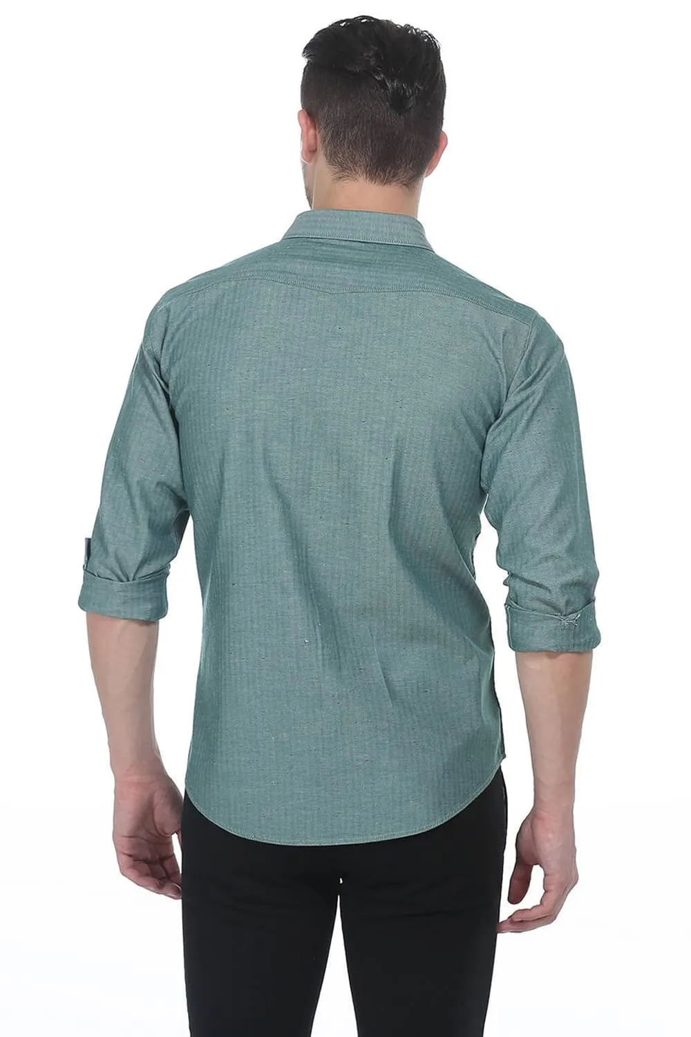 Slim Fit Herringbone Shirt